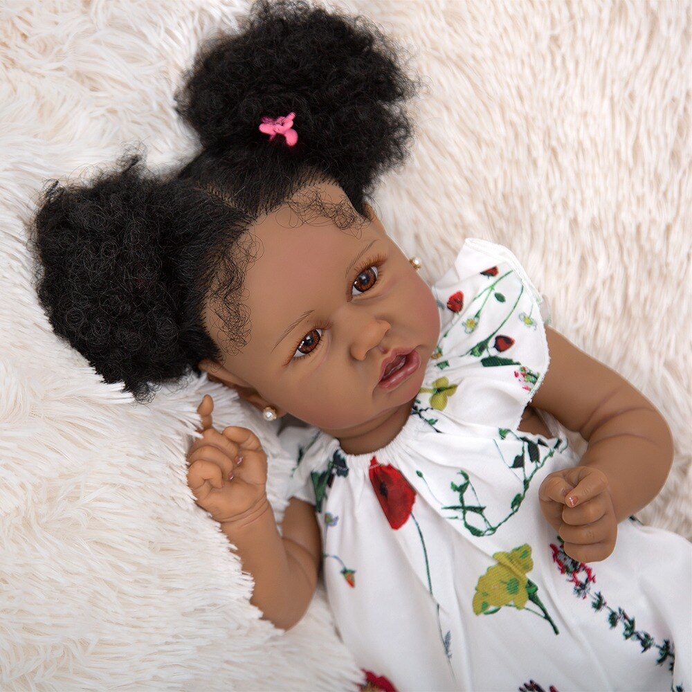 Handmade Silicone Realistic Black Baby Doll Handmade Silicone Realistic Black Baby Doll