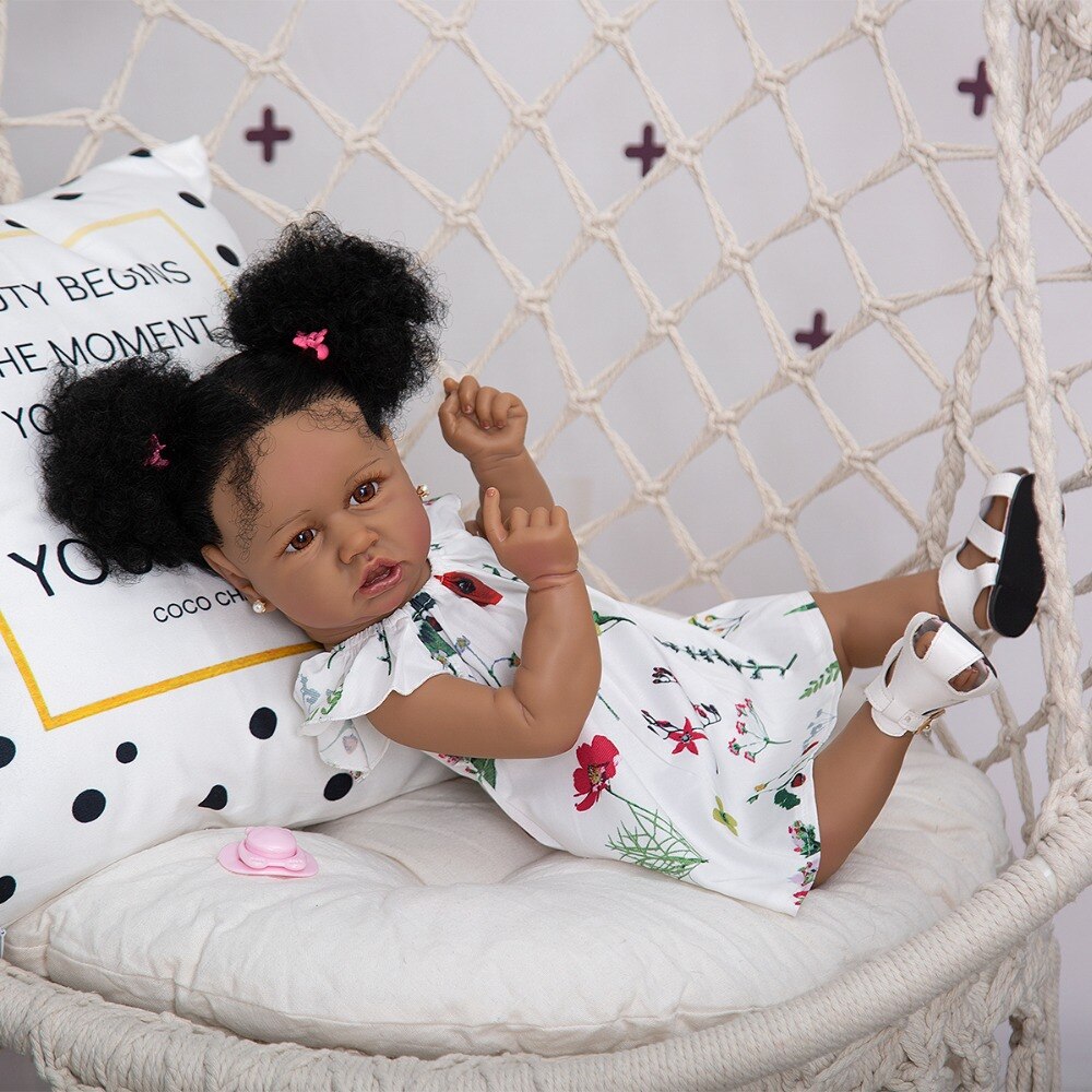 Handmade Silicone Realistic Black Baby Doll Handmade Silicone Realistic Black Baby Doll