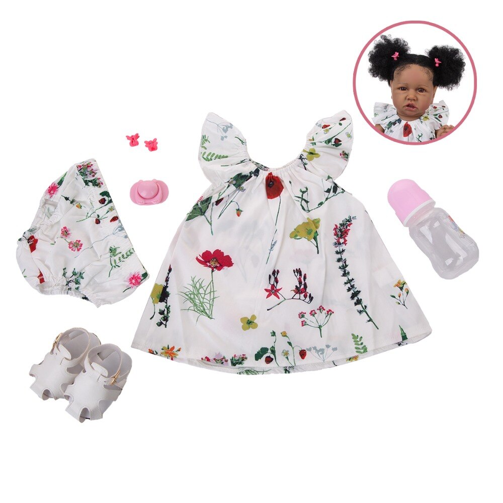 Handmade Silicone Realistic Black Baby Doll Handmade Silicone Realistic Black Baby Doll