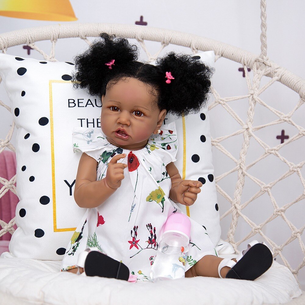 Handmade Silicone Realistic Black Baby Doll Handmade Silicone Realistic Black Baby Doll