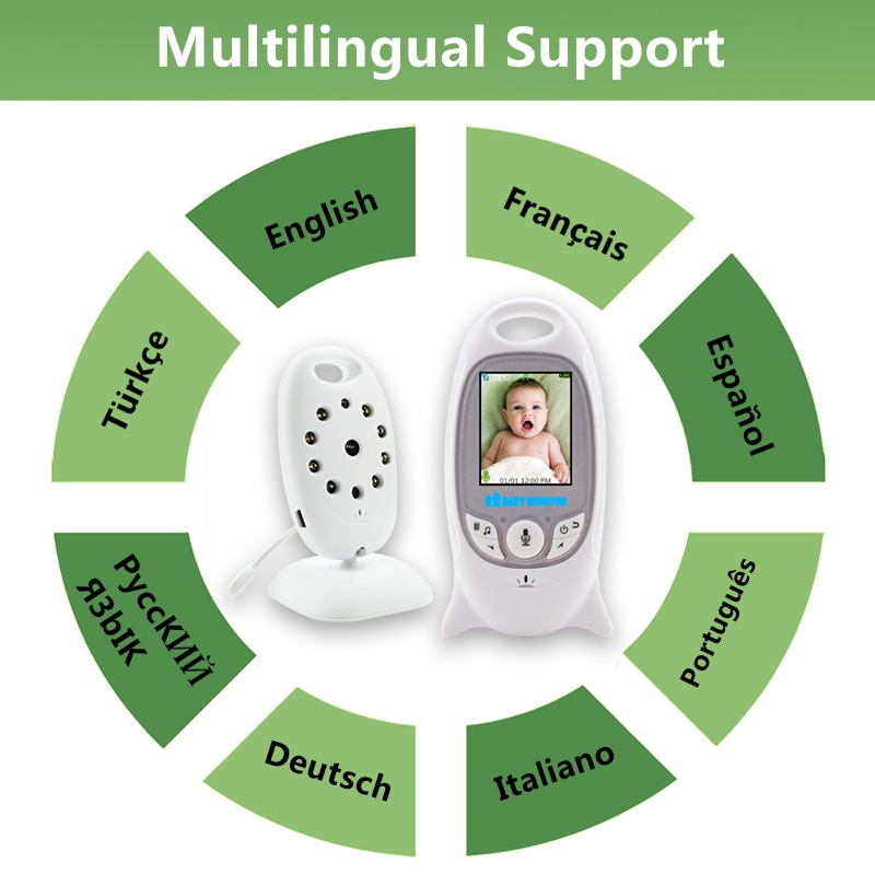 Portable Infrared White Baby Monitor