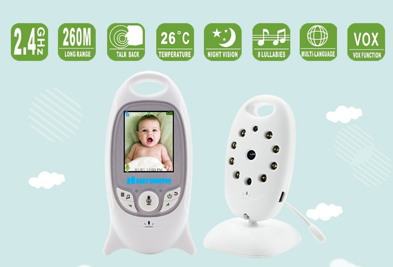 Portable Infrared White Baby Monitor