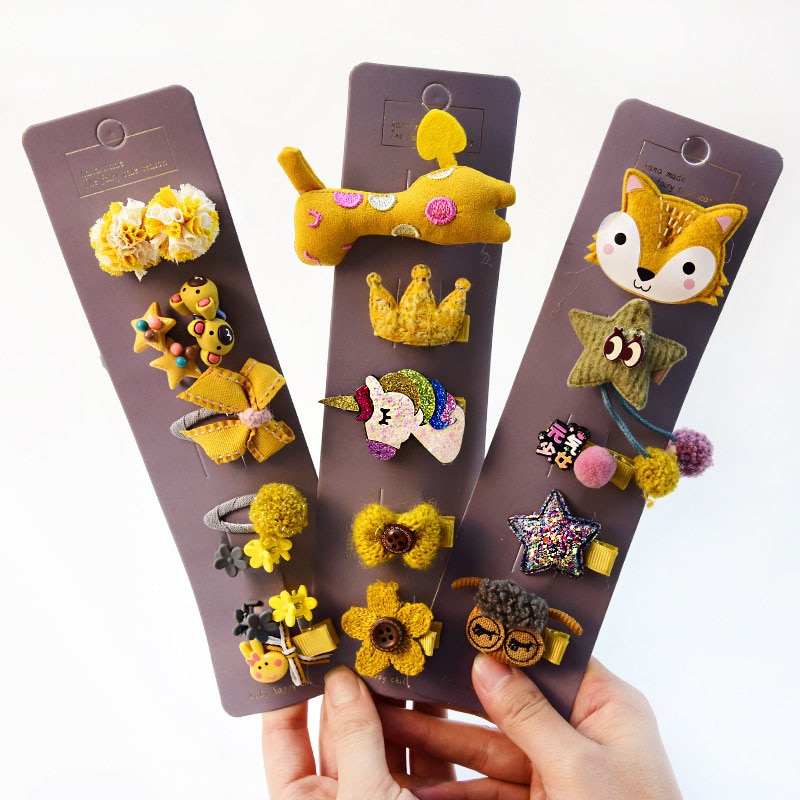 Baby's Cartoon Hair Clips Set Baby's Cartoon Hair Clips Set