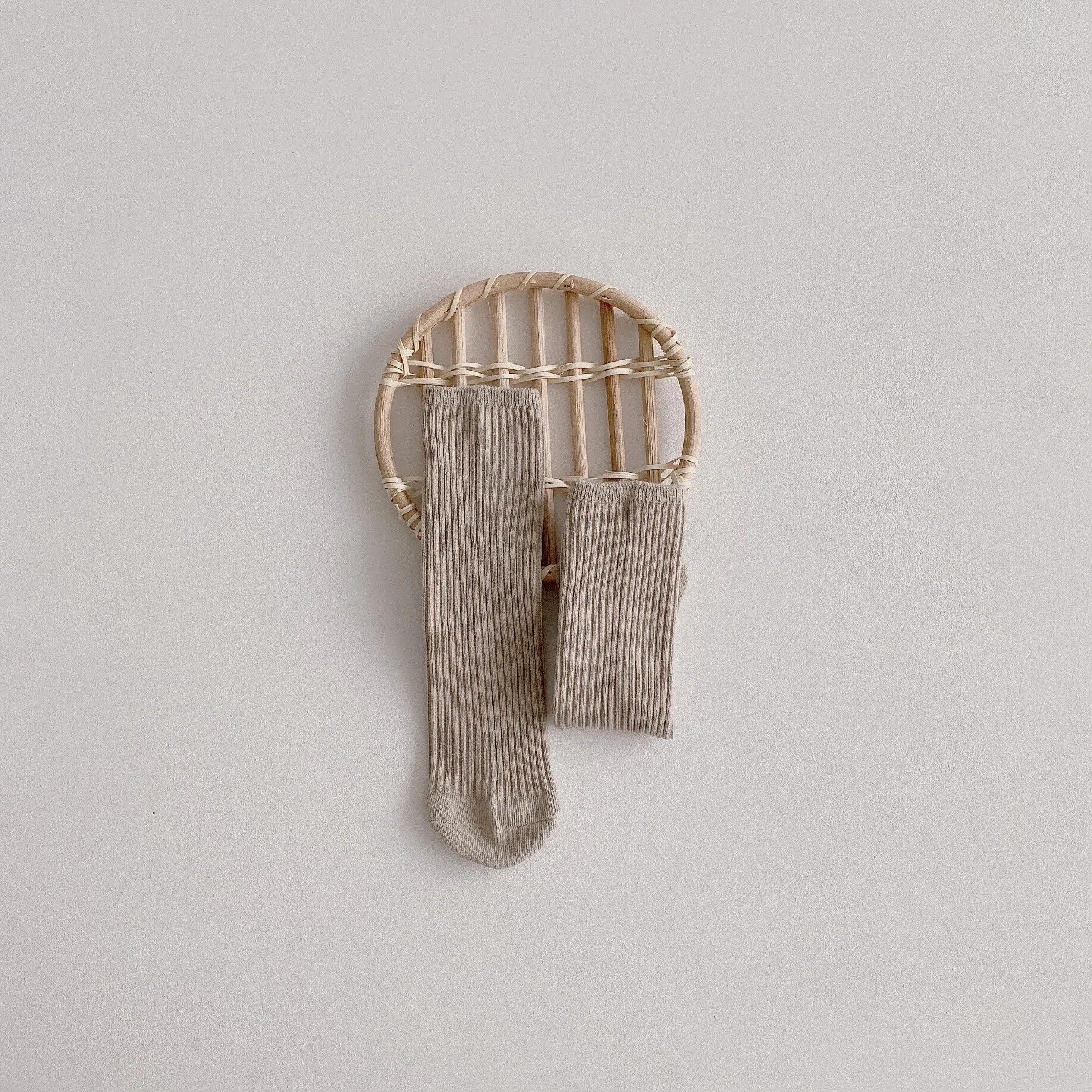 Baby Girls Knee Length Soft Cotton Socks, 4 Pcs