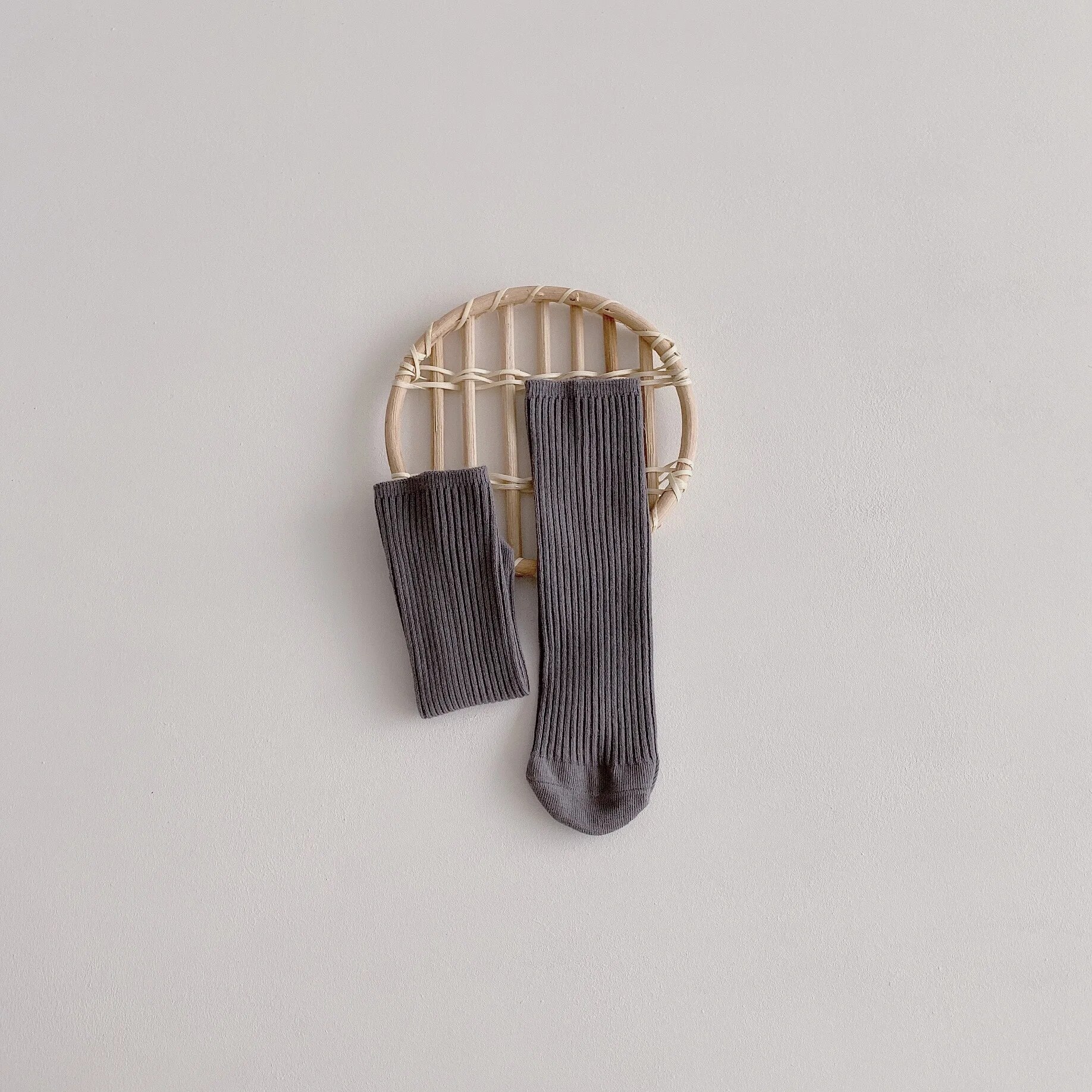 Baby Girls Knee Length Soft Cotton Socks, 4 Pcs