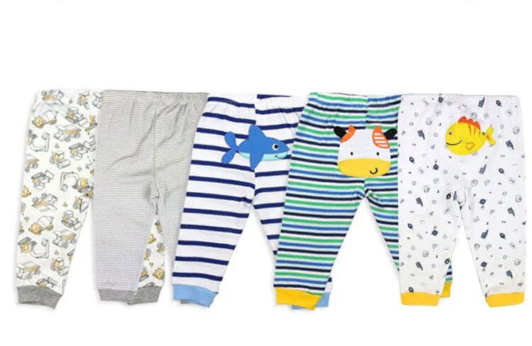 100% Cotton Baby's Pants with Cartoon Print