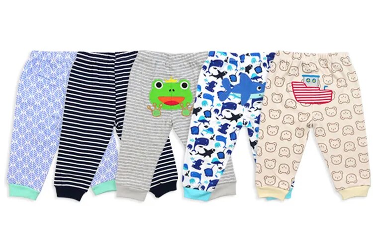 100% Cotton Baby's Pants with Cartoon Print