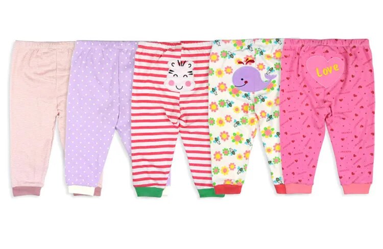 100% Cotton Baby's Pants with Cartoon Print