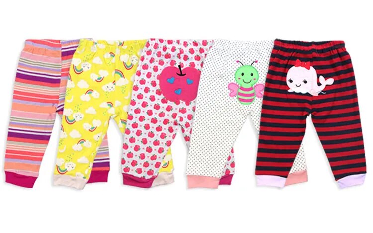 100% Cotton Baby's Pants with Cartoon Print