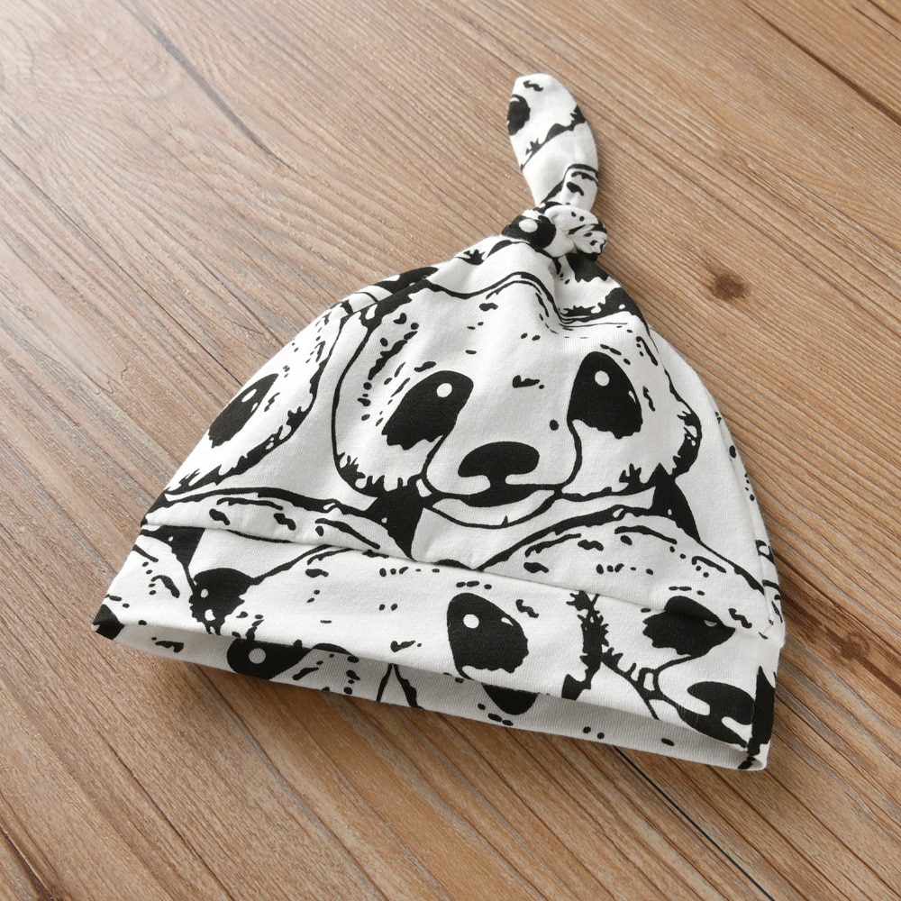 Baby's Panda Print Romper and Hat 2 Pcs Set Baby's Panda Print Romper and Hat 2 Pcs Set