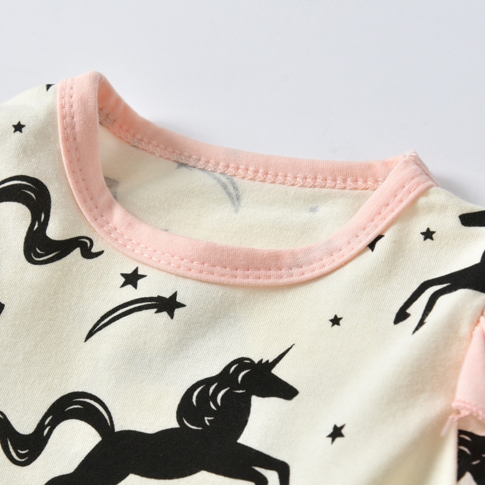 Baby Girl's Unicorn Romper, Pants and Headband 3 Pcs Set Baby Girl's Unicorn Romper, Pants and Headband 3 Pcs Set