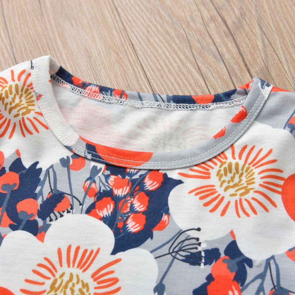 Baby Girl's Floral Print Romper and Headband Set Baby Girl's Floral Print Romper and Headband Set