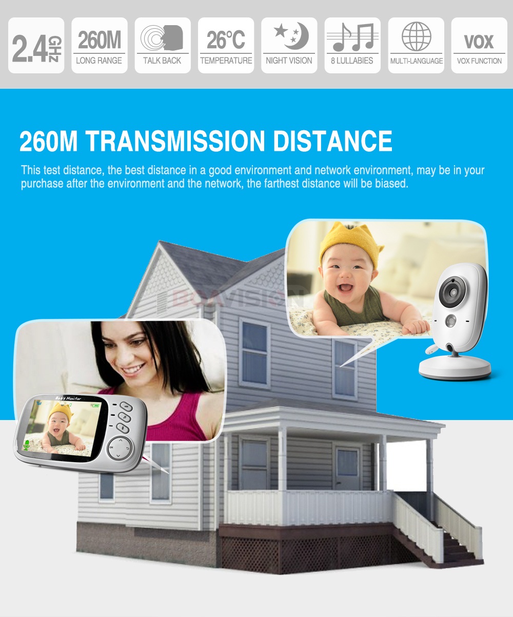 Color LCD Wireless Video Baby Monitor
