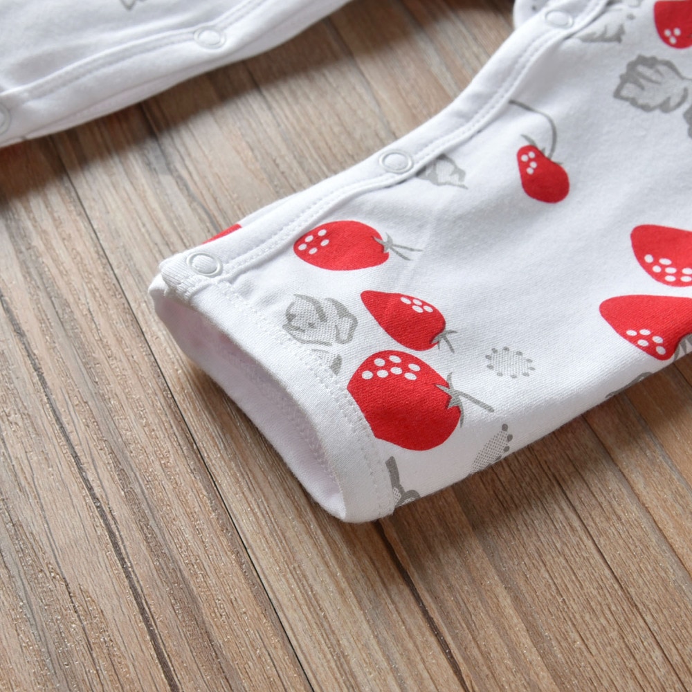 Baby Girl's Strawberry Print Romper Baby Girl's Strawberry Print Romper