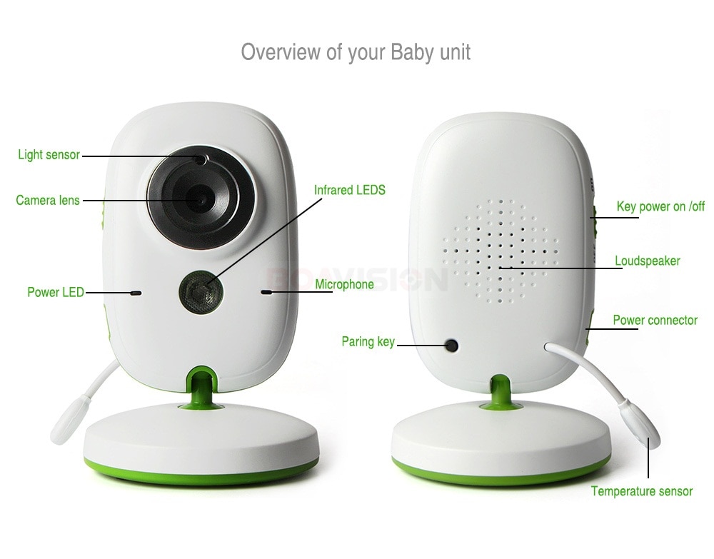 Baby Monitor with IR Night Vision and Music