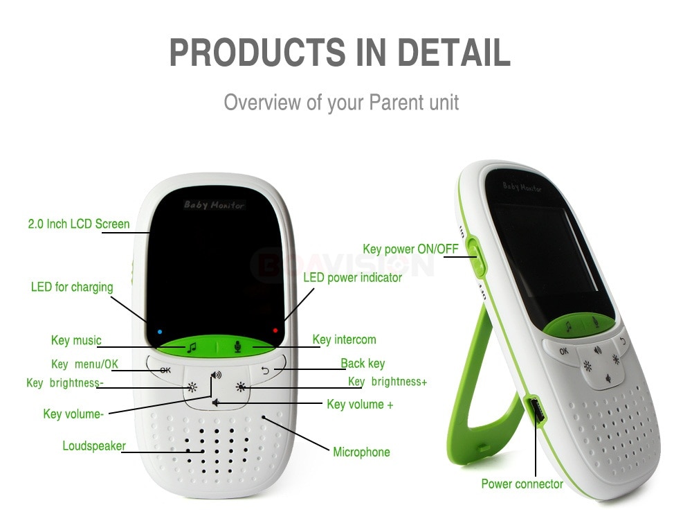 Baby Monitor with IR Night Vision and Music