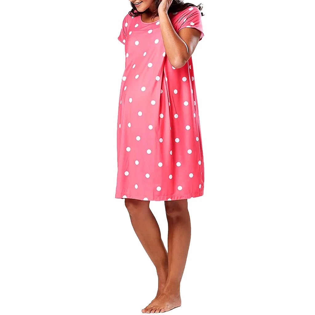 Maternity Pyjamas Nightgown Breastfeeding Dress