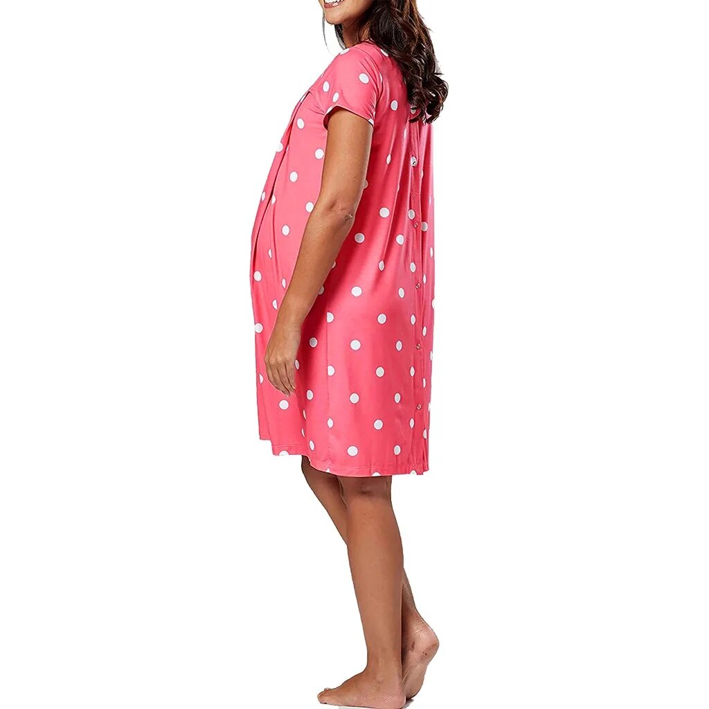 Maternity Pyjamas Nightgown Breastfeeding Dress