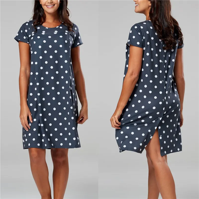Maternity Pyjamas Nightgown Breastfeeding Dress