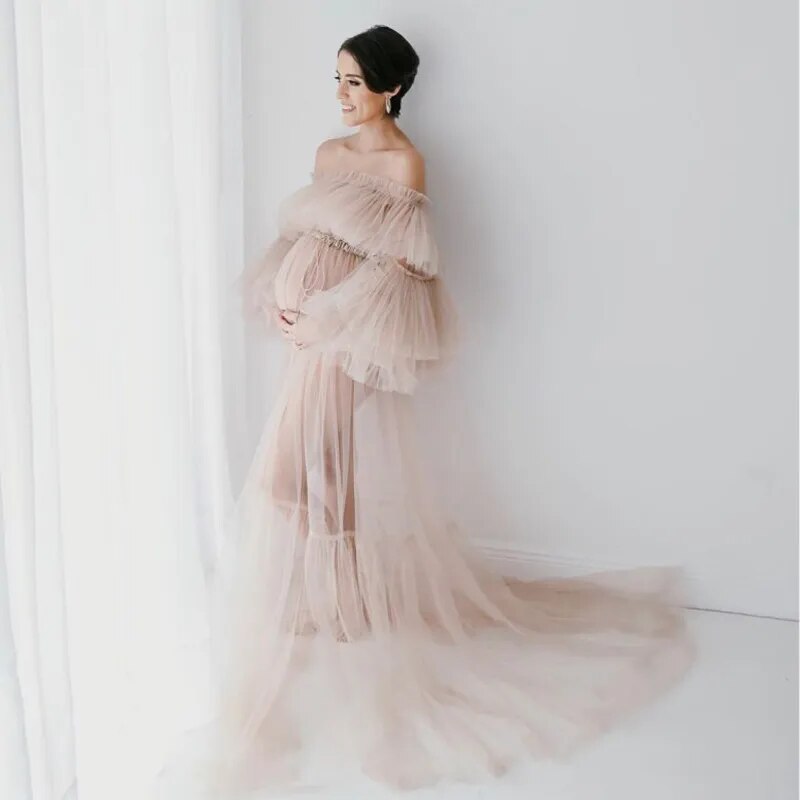 Elegant Tulle Maternity Dress Elegant Tulle Maternity Dress