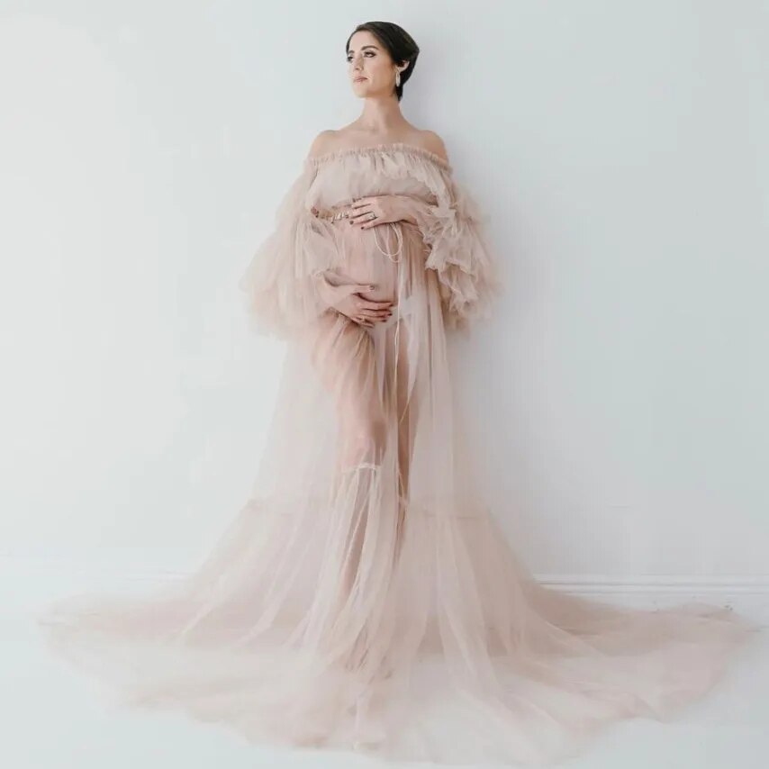 Elegant Tulle Maternity Dress Elegant Tulle Maternity Dress