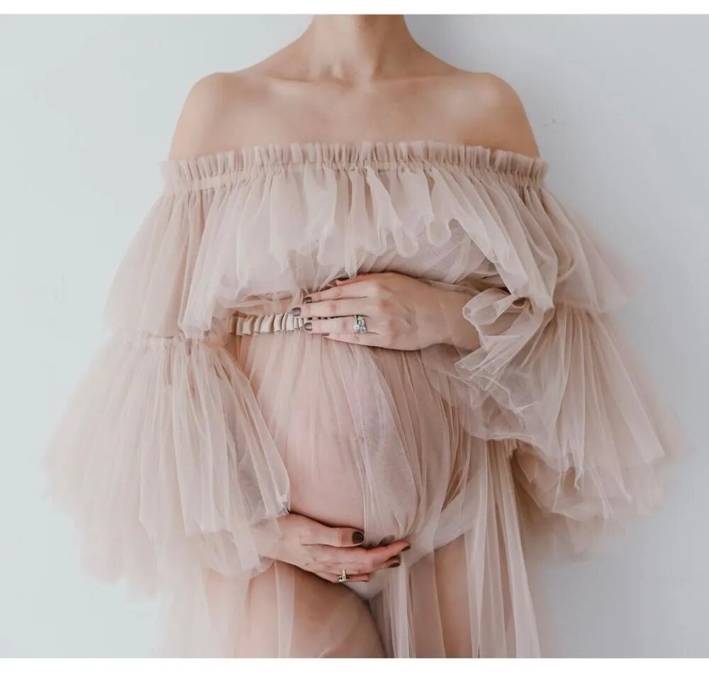 Elegant Tulle Maternity Dress Elegant Tulle Maternity Dress