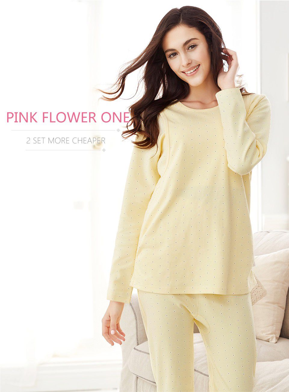 Women's Star Pattern Maternity Pajama Set