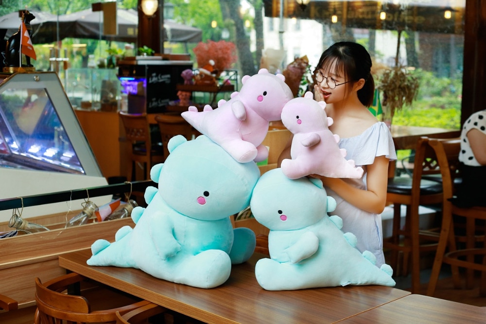 Ultra Soft Cartoon Pink / Blue Dinosaur Plush Stuffed Toy for Kids Ultra Soft Cartoon Pink / Blue Dinosaur Plush Stuffed Toy for Kids