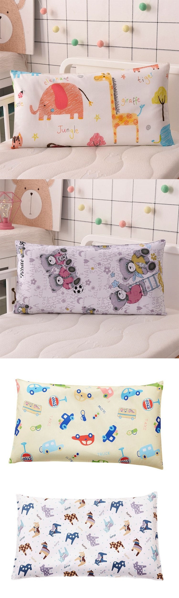 Kids Cartoon Printed Cotton Pillow Kids Cartoon Printed Cotton Pillow
