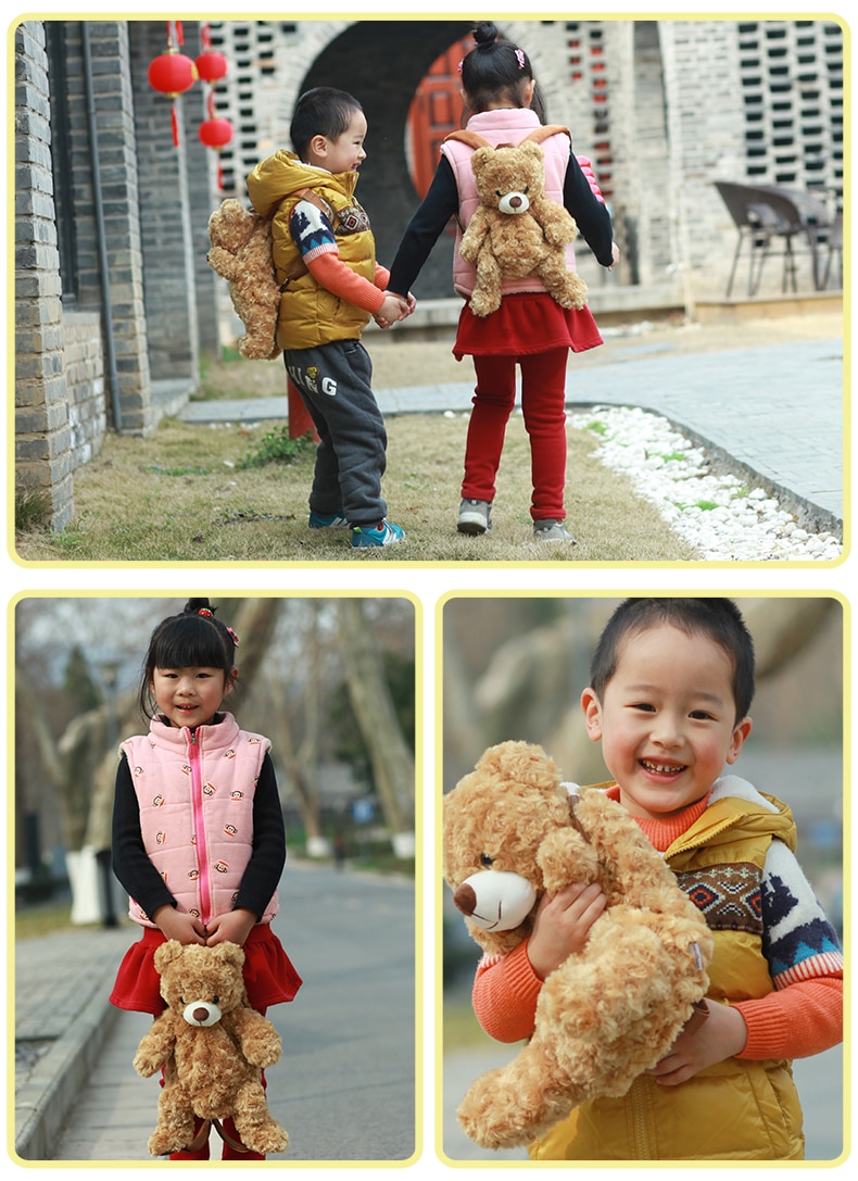 3Plush Teddy Bear Backpack for Kids
