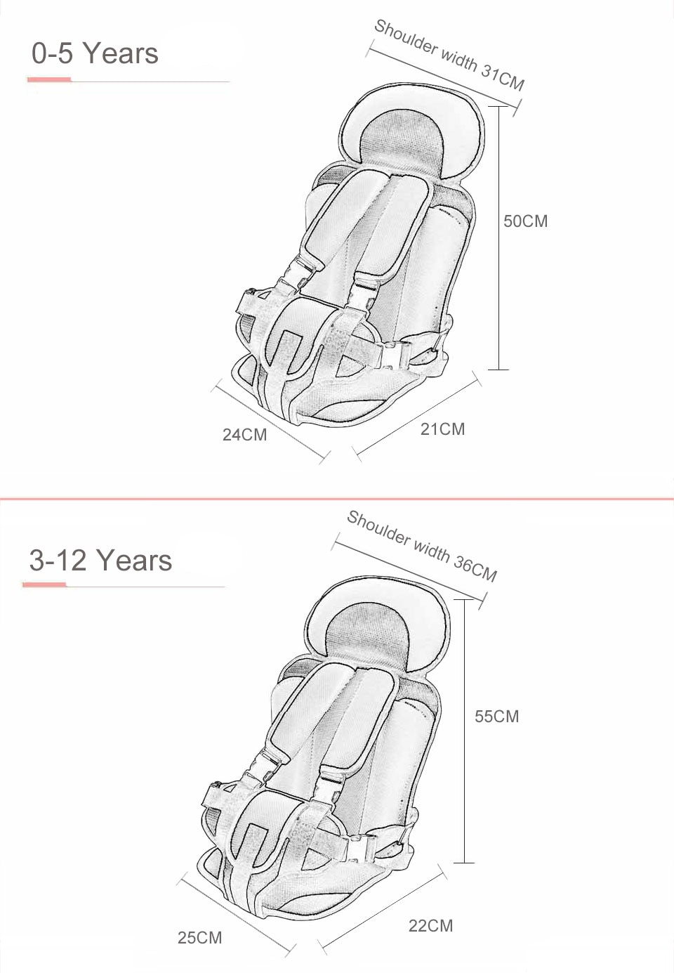 Portable Adjustable Baby and Kids Car Seat Portable Adjustable Baby and Kids Car Seat