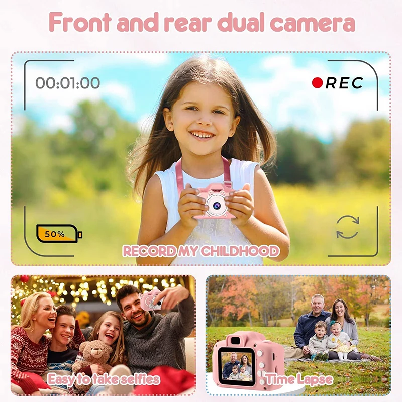 Children Camera Selfie 1080P HD Screen Dual Camera for Kids Outdoor Toys Birthday Gifts Camara Fotos Infantil juguetes niñas Children Camera Selfie 1080P HD Screen Dual Camera for Kids Outdoor Toys Birthday Gifts Camara Fotos Infantil juguetes niñas