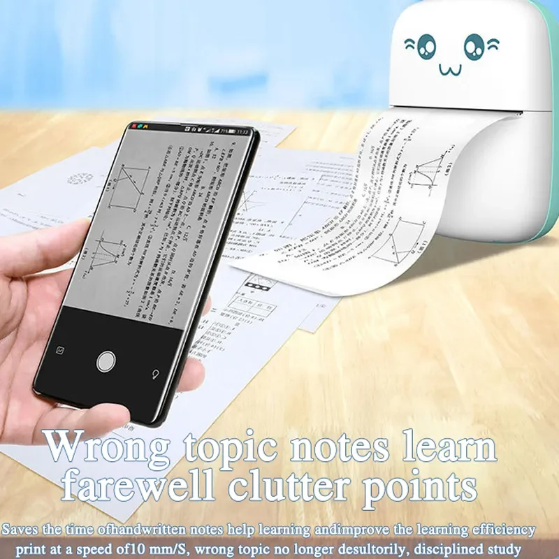 Portable Mini Bluetooth WiFi New Wrong Printer Mobile Phone Photo Title Note Hot Print Pocket Student Error Label Printer Portable Mini Bluetooth WiFi New Wrong Printer Mobile Phone Photo Title Note Hot Print Pocket Student Error Label Printer
