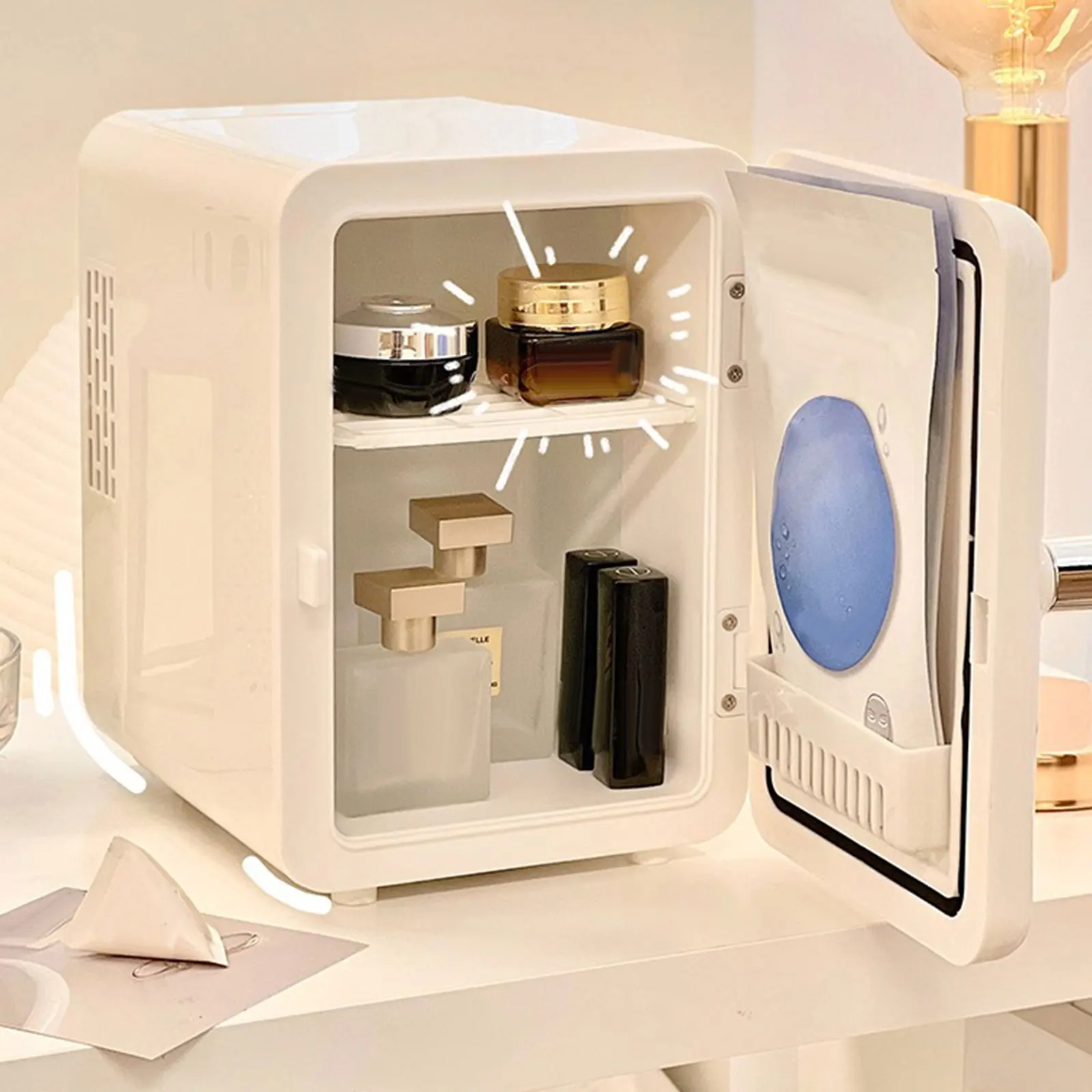 6L Mini Fridge Car Refrigerator Personal Portable Freezer Cooler and Warmer Storing Skincare Cosmetic Food Drink for Home Car 6L Mini Fridge Car Refrigerator Personal Portable Freezer Cooler and Warmer Storing Skincare Cosmetic Food Drink for Home Car