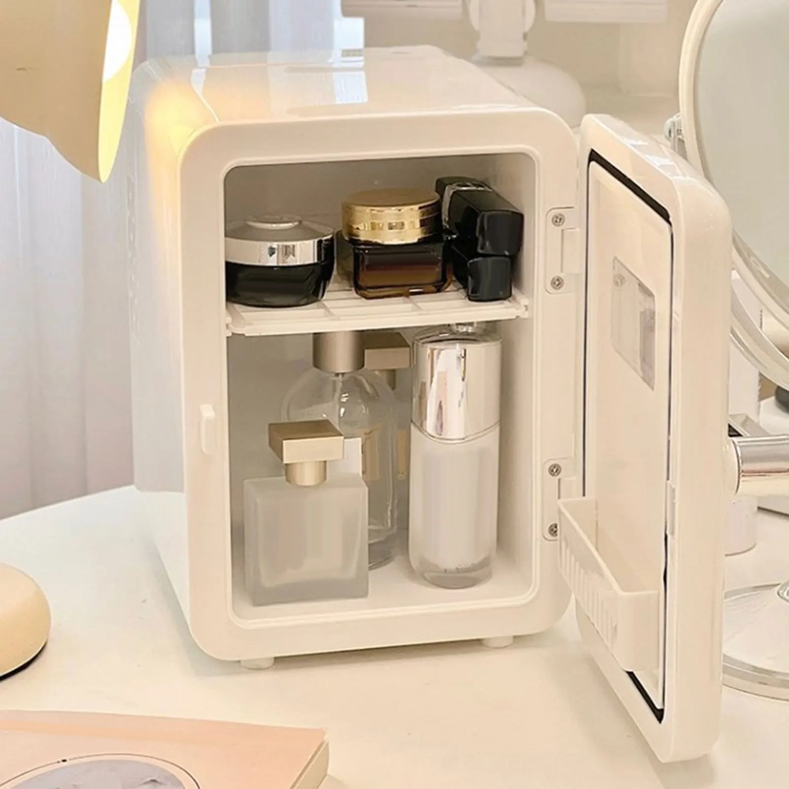 6L Mini Fridge Car Refrigerator Personal Portable Freezer Cooler and Warmer Storing Skincare Cosmetic Food Drink for Home Car 6L Mini Fridge Car Refrigerator Personal Portable Freezer Cooler and Warmer Storing Skincare Cosmetic Food Drink for Home Car