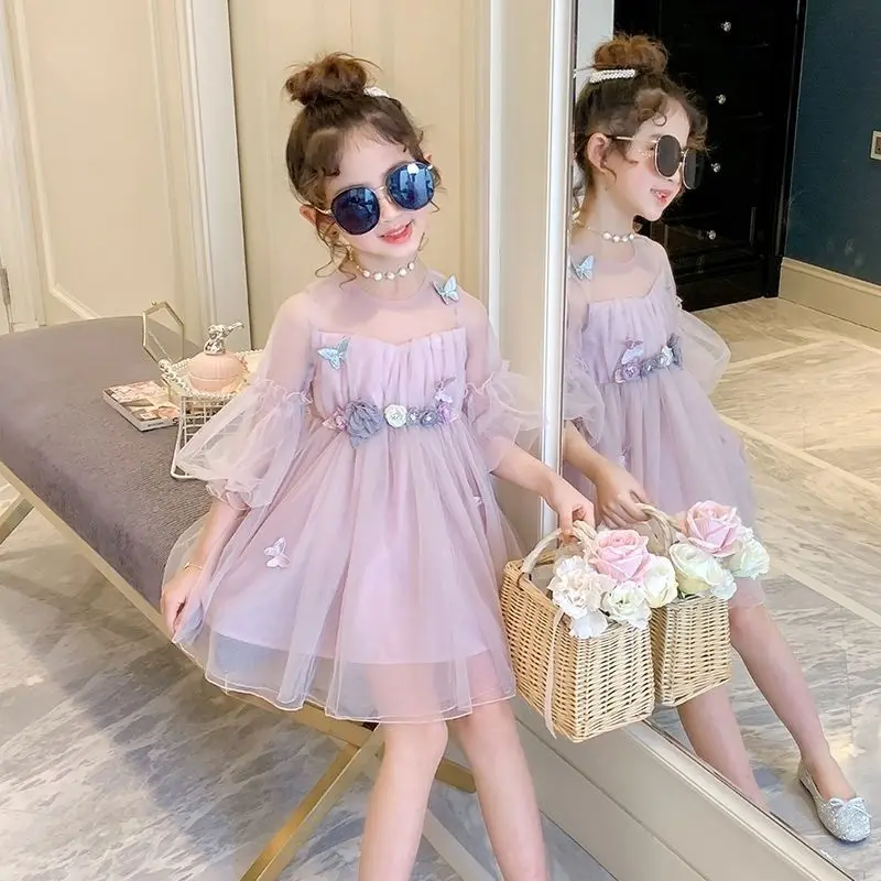 Girl Sundress Big Boy Short Sleeve Dress Princess T-shirt Baby Girl Child Kid Two Piece Dress Set Korean Versionsummerdresschild Girl Sundress Big Boy Short Sleeve Dress Princess T-shirt Baby Girl Child Kid Two Piece Dress Set Korean Versionsummerdresschild