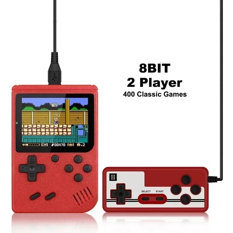 Retro Portable Mini Handheld Video Game Console 8-Bit 3.0 Inch LCD Color Kids Game Player Built-in 400 games For Kid Xmas Gift