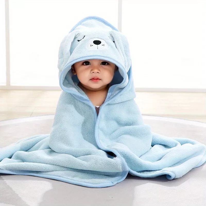 1 pack cartoon animal baby swaddling blanket goes out to a stroller blanket wrapped in a polyester hooded bathrobe