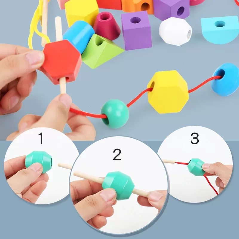 Montessori Wooden Toys Color Shape Matching Puzzle Game Colorful Beaded Color Cognition Early Educational Toys Gift for Children Montessori Wooden Toys Color Shape Matching Puzzle Game Colorful Beaded Color Cognition Early Educational Toys Gift for Children