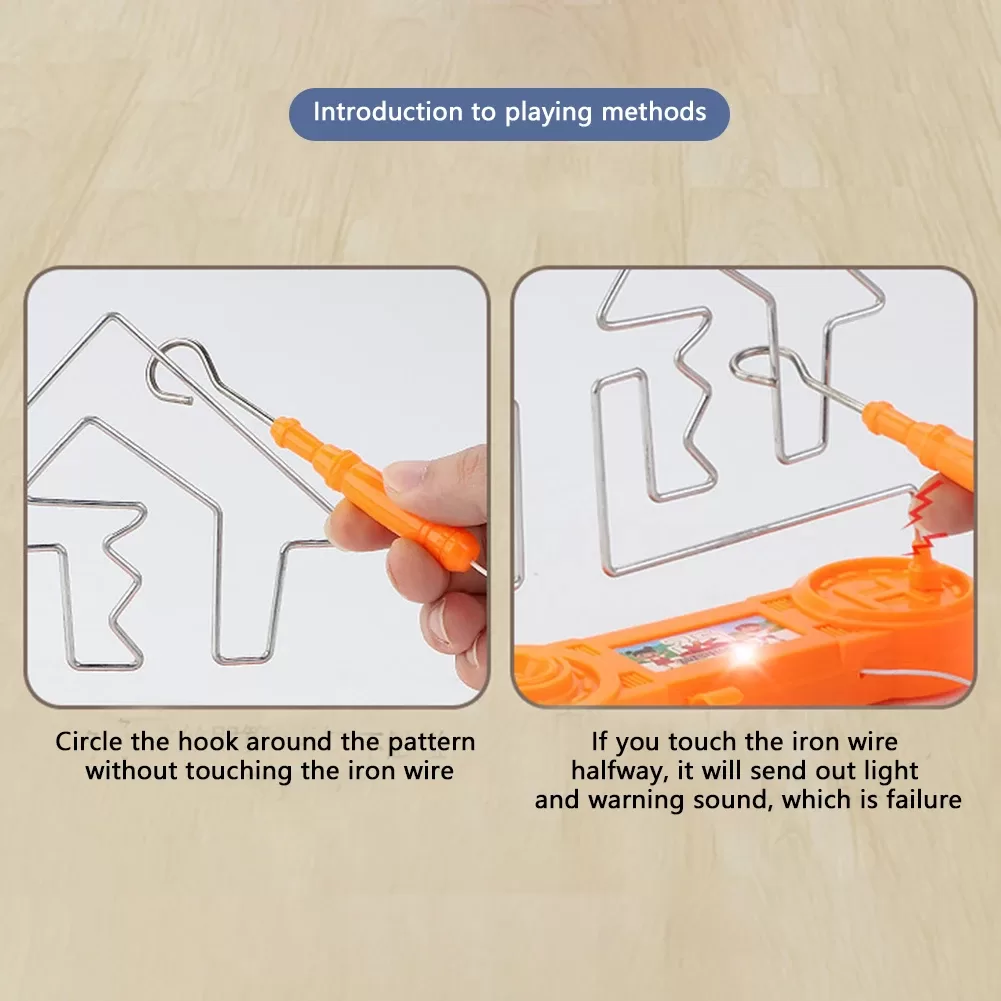 Electric Shock Wire Maze Creative Game Concentration Exercises Touch Maze Wire Board Toy for Children Gift Supplies Electric Shock Wire Maze Creative Game Concentration Exercises Touch Maze Wire Board Toy for Children Gift Supplies