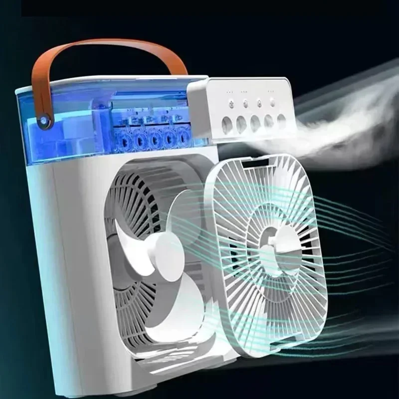 Portable Humidifier Fan Air Conditioners USB Electric Fan LED Night Light Water Mist Fun 3 In 1 Air Cooler Humidifie For Home Portable Humidifier Fan Air Conditioners USB Electric Fan LED Night Light Water Mist Fun 3 In 1 Air Cooler Humidifie For Home