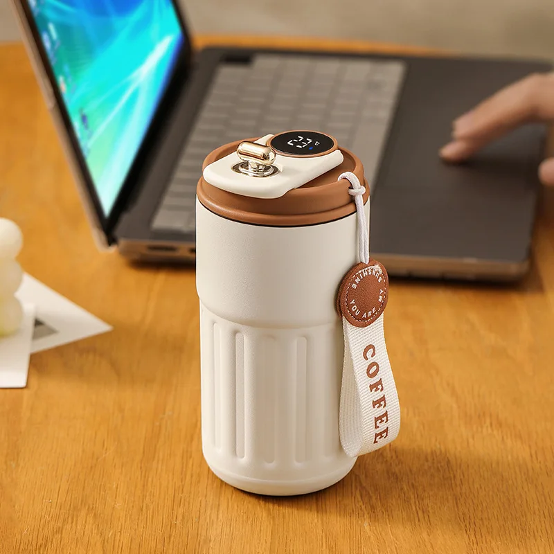 450ml Smart Thermos Bottle LED Temperature Display Stainless Steel Vacuum Cup Office Coffee Cup Business Portable Thermal Mug 450ml Smart Thermos Bottle LED Temperature Display Stainless Steel Vacuum Cup Office Coffee Cup Business Portable Thermal Mug