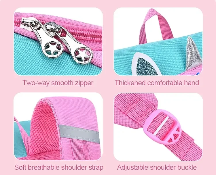 Shoulder Backpacks for Boys and Girls with Cute Unicorn Back To School Oxford Fabric Backpacks Shoulder Bag Cartoon Unicorn Book