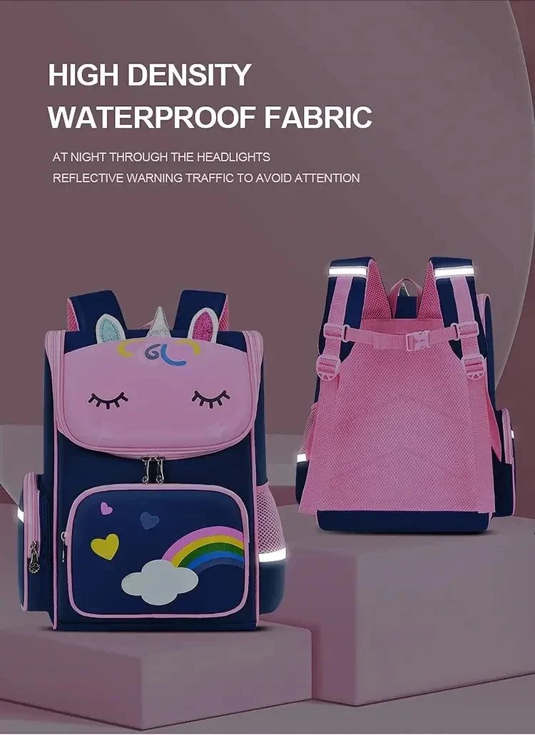 Shoulder Backpacks for Boys and Girls with Cute Unicorn Back To School Oxford Fabric Backpacks Shoulder Bag Cartoon Unicorn Book