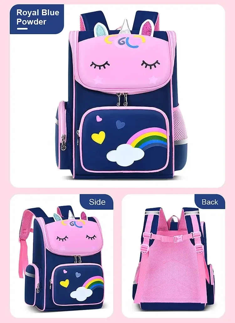 Shoulder Backpacks for Boys and Girls with Cute Unicorn Back To School Oxford Fabric Backpacks Shoulder Bag Cartoon Unicorn Book