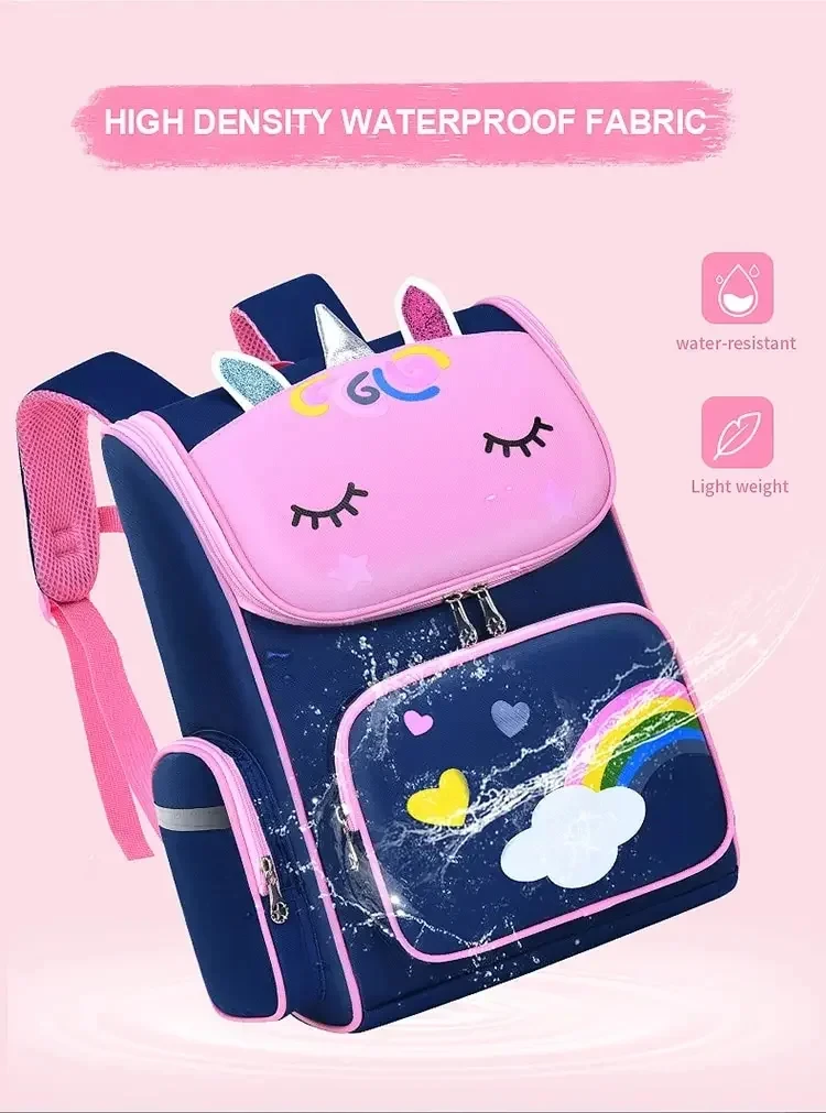 Shoulder Backpacks for Boys and Girls with Cute Unicorn Back To School Oxford Fabric Backpacks Shoulder Bag Cartoon Unicorn Book
