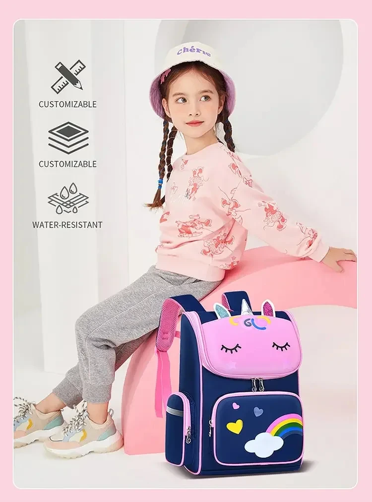 Shoulder Backpacks for Boys and Girls with Cute Unicorn Back To School Oxford Fabric Backpacks Shoulder Bag Cartoon Unicorn Book