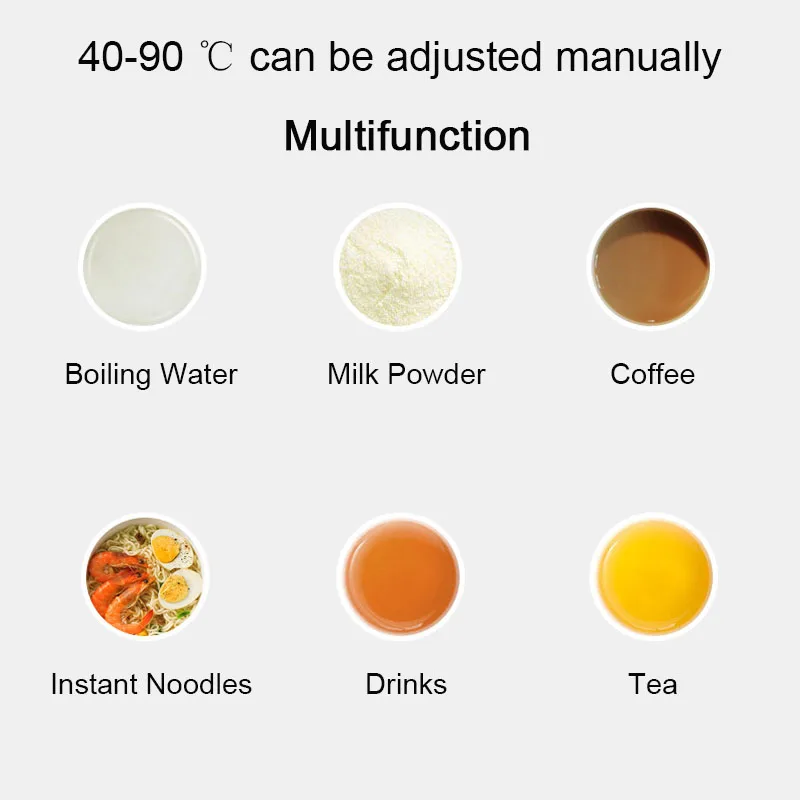 Smart Car Electric Kettle Portable Heating Cup for Coffee Tea Milk 450ML Auto Travelling Thermos Cup BPA-Free LCD Display