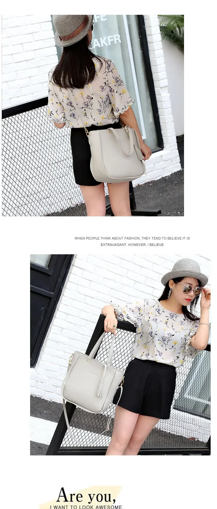 New 2023 New Large Capacity Lychee Pattern Handbags Women's European and American Retro Fashion Tassel Four-Piece Women's Bag New 2023 New Large Capacity Lychee Pattern Handbags Women's European and American Retro Fashion Tassel Four-Piece Women's Bag