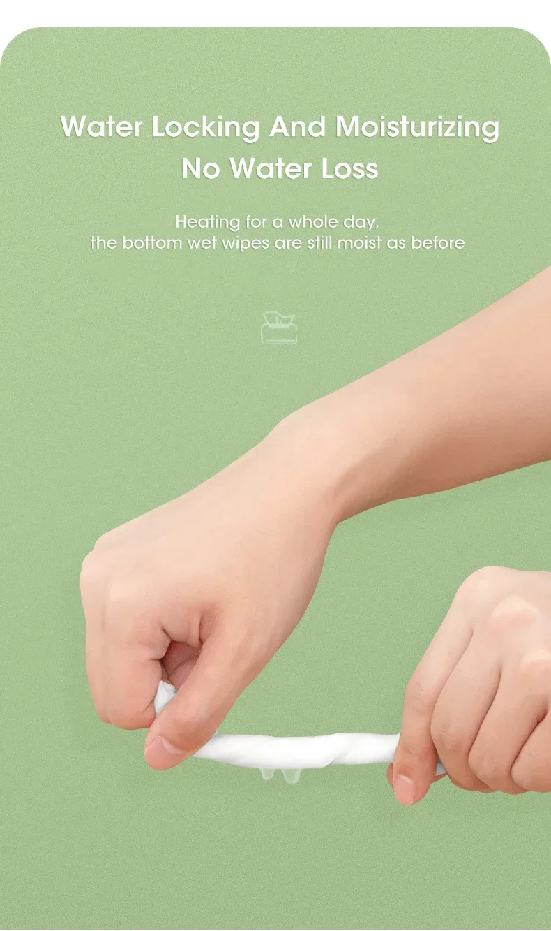 Baby Wipe Warmer Heater Baby Wet Wipes Warmer Dispenser with LED Display USB Powered Baby Wipe Warmer Napkin Heating Box Home